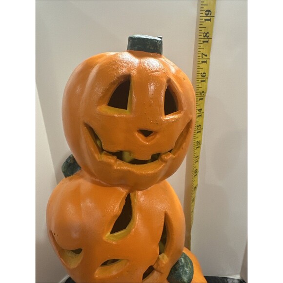Vtg 1999 Paper Magic Stacked Jack-O-Lantern Pumpkin Lighted Totem Halloween Rare - Picture 2 of 16